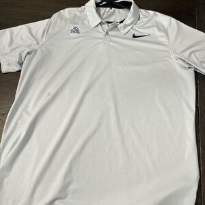 Nike Men's Polo TCU Shirt in White and Black